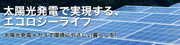 太陽光発電で実現する、エコロジーライフ